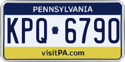 PA license plate KPQ6790