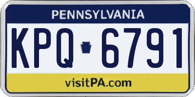 PA license plate KPQ6791