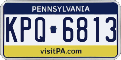PA license plate KPQ6813