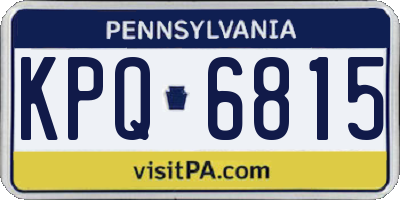 PA license plate KPQ6815