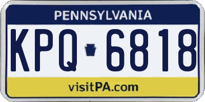 PA license plate KPQ6818
