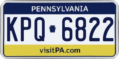 PA license plate KPQ6822