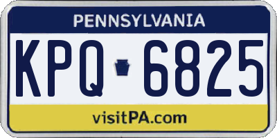 PA license plate KPQ6825