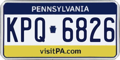 PA license plate KPQ6826