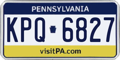 PA license plate KPQ6827