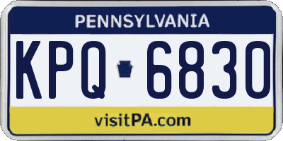 PA license plate KPQ6830