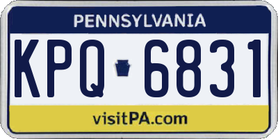 PA license plate KPQ6831