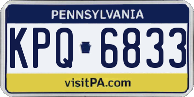 PA license plate KPQ6833