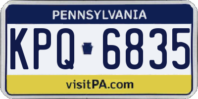 PA license plate KPQ6835