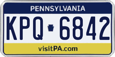 PA license plate KPQ6842