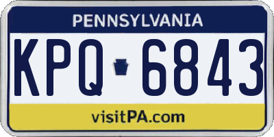 PA license plate KPQ6843