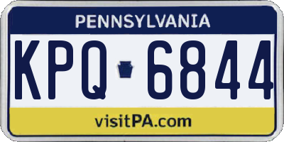 PA license plate KPQ6844