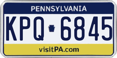 PA license plate KPQ6845