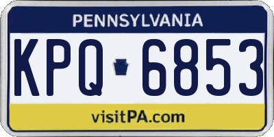 PA license plate KPQ6853