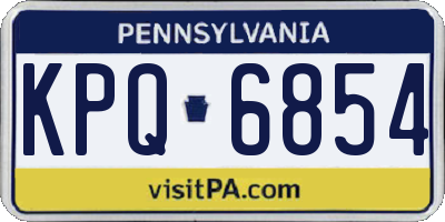 PA license plate KPQ6854
