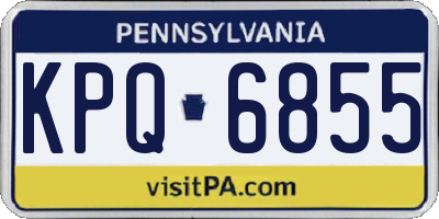 PA license plate KPQ6855