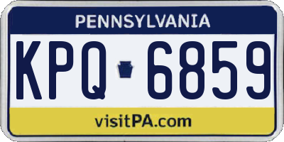 PA license plate KPQ6859