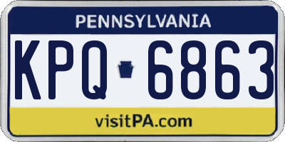 PA license plate KPQ6863
