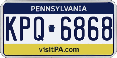 PA license plate KPQ6868
