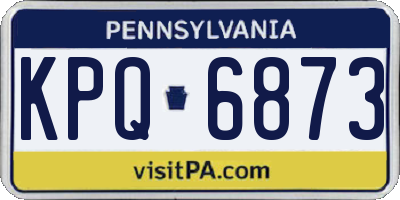 PA license plate KPQ6873