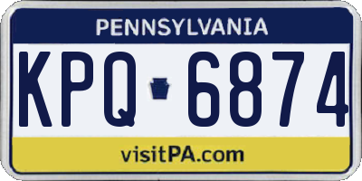 PA license plate KPQ6874