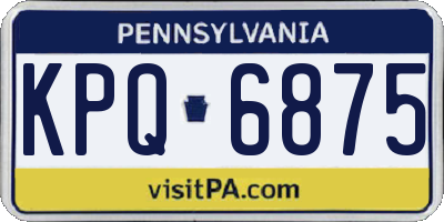 PA license plate KPQ6875