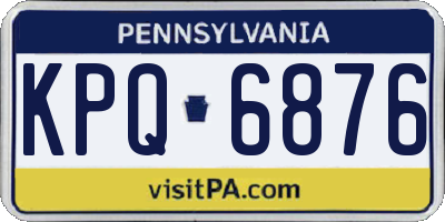 PA license plate KPQ6876