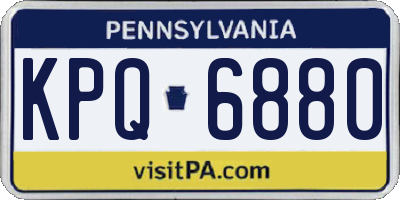 PA license plate KPQ6880