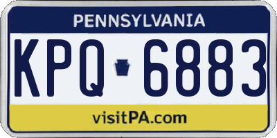 PA license plate KPQ6883