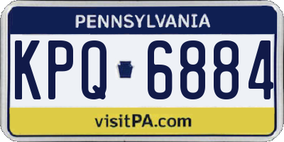 PA license plate KPQ6884