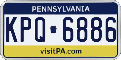 PA license plate KPQ6886