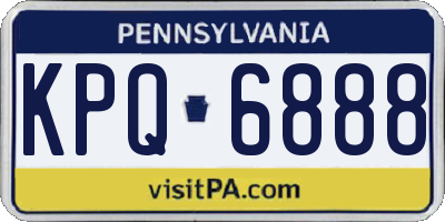PA license plate KPQ6888