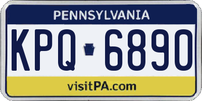 PA license plate KPQ6890