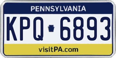 PA license plate KPQ6893