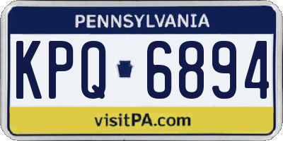 PA license plate KPQ6894