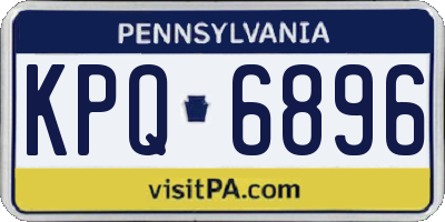 PA license plate KPQ6896