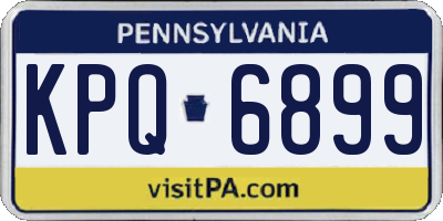 PA license plate KPQ6899
