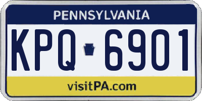 PA license plate KPQ6901