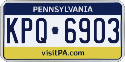PA license plate KPQ6903
