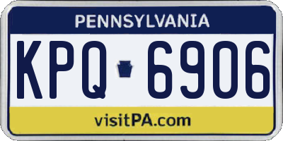 PA license plate KPQ6906