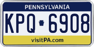 PA license plate KPQ6908