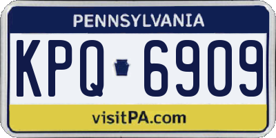 PA license plate KPQ6909