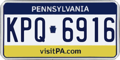 PA license plate KPQ6916