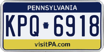 PA license plate KPQ6918