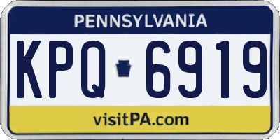 PA license plate KPQ6919