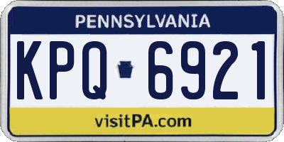 PA license plate KPQ6921