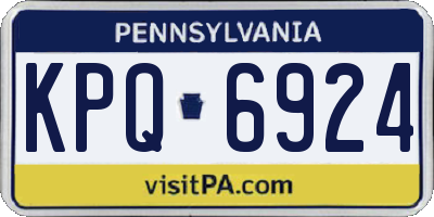 PA license plate KPQ6924