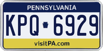 PA license plate KPQ6929