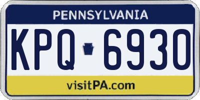 PA license plate KPQ6930
