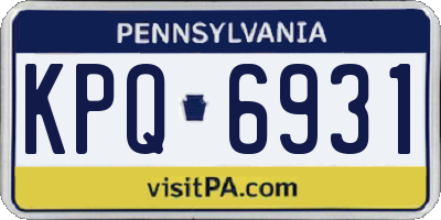 PA license plate KPQ6931